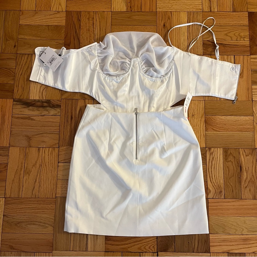 Bardot Martini White Corset Mini Dress Size Medium NEW - Picture 9 of 9